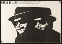 1k621 PRIZZI'S HONOR Polish 27x38 '86 great different art of Jack Nicholson by Wasilewski!