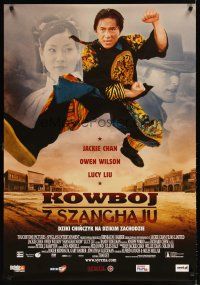 1k625 SHANGHAI NOON Polish 27x38 '00 cowboys Jackie Chan & Owen Wilson, great western image!