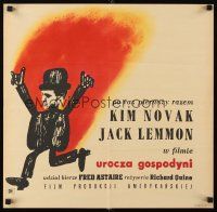 1k490 NOTORIOUS LANDLADY Polish 20x21 '65 Kim Novak, wacky art of Jack Lemmon on the run!
