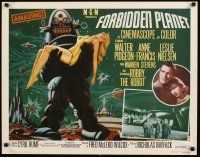 1m652 FORBIDDEN PLANET commercial poster R95 art of Robby the Robot carrying Anne Francis!