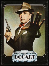 1m669 HUMPHREY BOGART commercial poster '70s cool image of Bogey w/gun & hand outstretched!