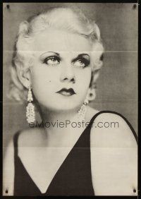 1m672 JEAN HARLOW commercial poster '70s cool close-up portrait image of glamorous actress !