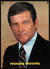 1m702 ROGER MOORE commercial poster '70s cool close-up portrait of English actor & James Bond star
