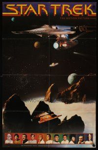 1m708 STAR TREK 2-sided commercial poster '79 William Shatner & Leonard Nimoy, image of Enterprise!