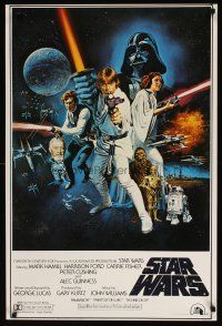 1m224 STAR WARS commercial poster '77 Lucas' classic sci-fi epic, art by Tom William Chantrell!