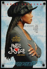 1m793 POETIC JUSTICE mini poster '93 Tupac Shakur, Regina King, cool profile of Janet Jackson!