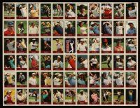 1m595 1985 PGA TOUR TRADING CARDS 2-sided uncut collector card sheet '85 many images of golf pros!