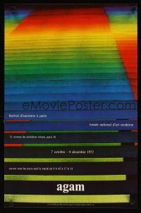 1m299 AGAM 17x26 French art exhibition '72 Yaacov Agam art of color spectrum!
