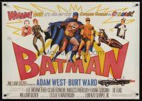 1m798 BATMAN REPRO English special 27x38 '90s DC Comics, Adam West & Burt Ward w/villains!