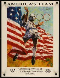 1m031 CELEBRATING 100 YEARS OF U.S. OLYMPIC TEAM GLORY 1896-1996 special 18x24 '96 America's team!