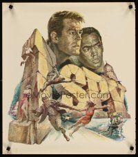 1m325 I SPY tv poster 1966 Gustav Rehberger art of Robert Culp, Cosby!
