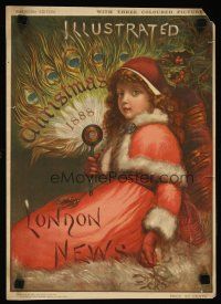 1m598 ILLUSTRATED LONDON NEWS magazine ad 1888 cool Christmas artwork!