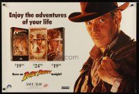 1m749 INDIANA JONES COLLECTION video poster '89 great image of Harrison Ford!