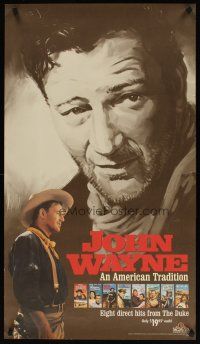 1m753 JOHN WAYNE AN AMERICAN TRADITION video poster '90 great art of The Duke!