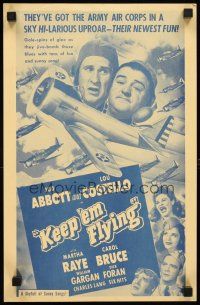 1m462 KEEP 'EM FLYING reproduction poster 11x17 1970s Bud Abbott & Lou Costello in the Air Force!
