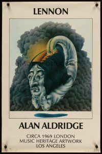 1m540 ALAN ALDRIDGE Japanese special 23x35 '83 bizarre Alan Aldridge artwork of John Lennon!