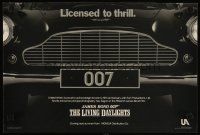 1m467 LIVING DAYLIGHTS special 12x18 '86 great image of classic Aston Martin car grill!