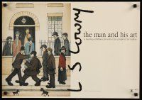 1m310 L.S. LOWRY THE MAN & HIS ART 17x24 English art exhibition '90s cool art of men fighting!