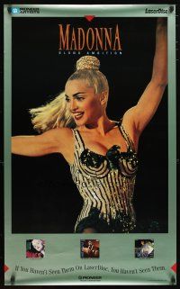 1m756 MADONNA video poster '90 image of sexy singer performing, Blonde Ambition!