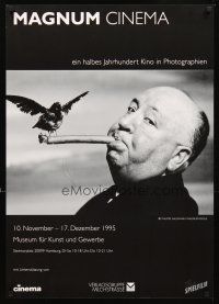 1m311 MAGNUM CINEMA 24x33 German art exhibition '95 film photography, image of Alfred Hitchcock!