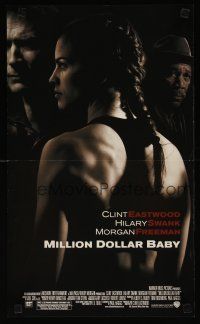 1m791 MILLION DOLLAR BABY 2-sided mini poster '04 Clint Eastwood, boxer Hilary Swank, Freeman!