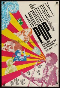 1m758 MONTEREY POP video poster R80s D.A. Pennebaker, rock & roll, Jimi Hendrix & more!