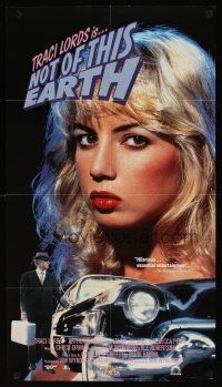 1m763 NOT OF THIS EARTH video poster '88 sci-fi horror, great image of sexy Traci Lords!