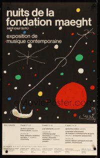 1m496 NUITS DE LA FONDATION MAEGHT 22x35 French music poster '67 Joan Miro art of night sky!