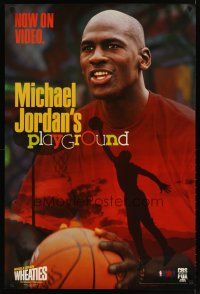 1m765 PLAYGROUND video poster '90 great image of basketball player Michael Jordan!
