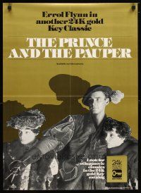 1m766 PRINCE & THE PAUPER video poster R90s Errol Flynn & the Mauch Twins!