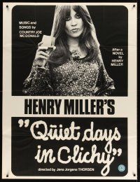 1m366 QUIET DAYS IN CLICHY special 38x50 '71 Thorsen's Stille dage i Clichy, Henry Miller novel!