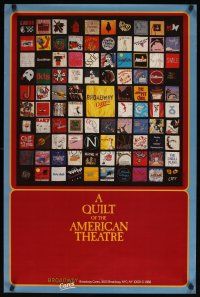 1m335 QUILT OF AMERICAN THEATRE special 24x36 '88 art from Broadway stage plays!
