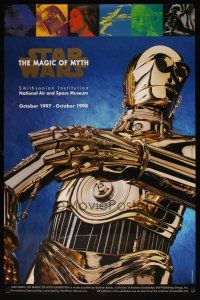 1m214 STAR WARS: THE MAGIC OF MYTH 23x35 museum exhibition '97 cool images from sci-fi classic!