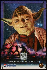 1m213 STAR WARS TRILOGY Pepsi special 24x36 '96 image of Yoda, Return of the Jedi!
