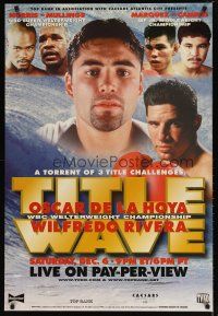 1m337 TITLE WAVE special 27x40 '97 welterweight boxing championship, Oscar de la Hoya!