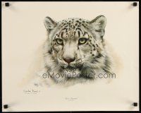 1m283 CHARLES FRACE signed 16x20 art print '79 by the artist, Snow Leopard!