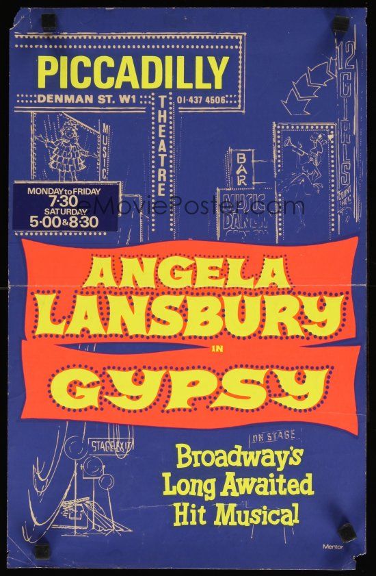 eMoviePoster.com: 1m596 GYPSY English stage poster '73 Angela Lansbury ...