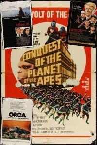 1p035 LOT OF 4 FOLDED ONE-SHEETS '72 - '88 Conquest of the Planet of the Apes & more!