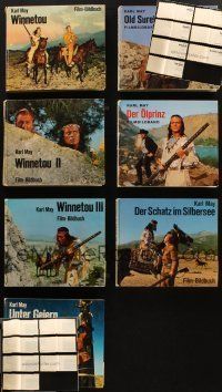 1p087 LOT OF 7 HARDCOVER GERMAN MOVIE TIE-IN BOOKS BY KARL MAY '60s Winnetou, Old Shatterhand