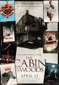 1p203 LOT OF 8 UNFOLDED DOUBLE-SIDED BUS STOP POSTERS '10s Cabin in the Woods, Looper & more!
