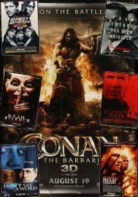 1p204 LOT OF 7 UNFOLDED DOUBLE-SIDED BUS STOP POSTERS '00s-10s Conan 3-D, Blood Work & more!