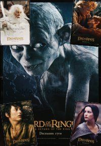 1p217 LOT OF 5 UNFOLDED DOUBLE-SIDED TEASER ONE-SHEETS FROM LORD OF THE RINGS THE RETURN OF THE KING