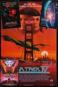 1p289 LOT OF 5 UNFOLDED ONE-SHEETS FROM STAR TREK MOVIES '86 - '94 IV & V + Generations!