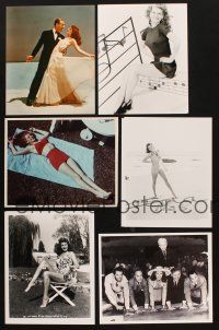 1p162 LOT OF 6 COLOR AND B&W RITA HAYWORTH REPRO 8X10 STILLS '80s sexy images of the star!
