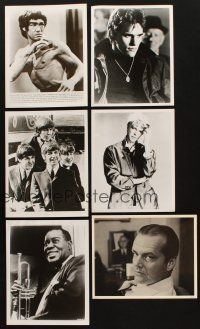 1p161 LOT OF 6 REPRO 8X10 STILLS '80s The Beatles, Bruce Lee, David Bowie, Louis Armstrong & more
