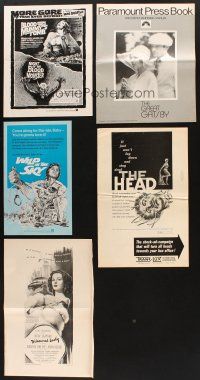 1p062 LOT OF 5 CUT & UNCUT PRESSBOOKS '40s-70s Dishonored Lady, Great Gatsby, The Head & more!