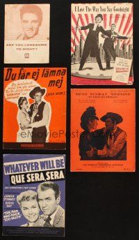 1p083 LOT OF 5 SWEDISH SHEET MUSIC '50s Elvis, The Man Who Knew Too Much, High Noon & more!