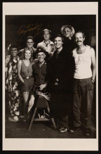 1r0050 GARY BURGHOFF signed 11x17 REPRO + CoA '04 portrait as Radar with the top cast of MASH!