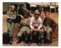 1r0240 GARY BURGHOFF signed color 11x14 REPRO + CoA '04 portrait as Radar with the top cast of MASH!