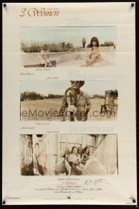 1r0111 3 WOMEN signed 1sh '77 by director Robert Altman, images of Shelley Duvall & Sissy Spacek!